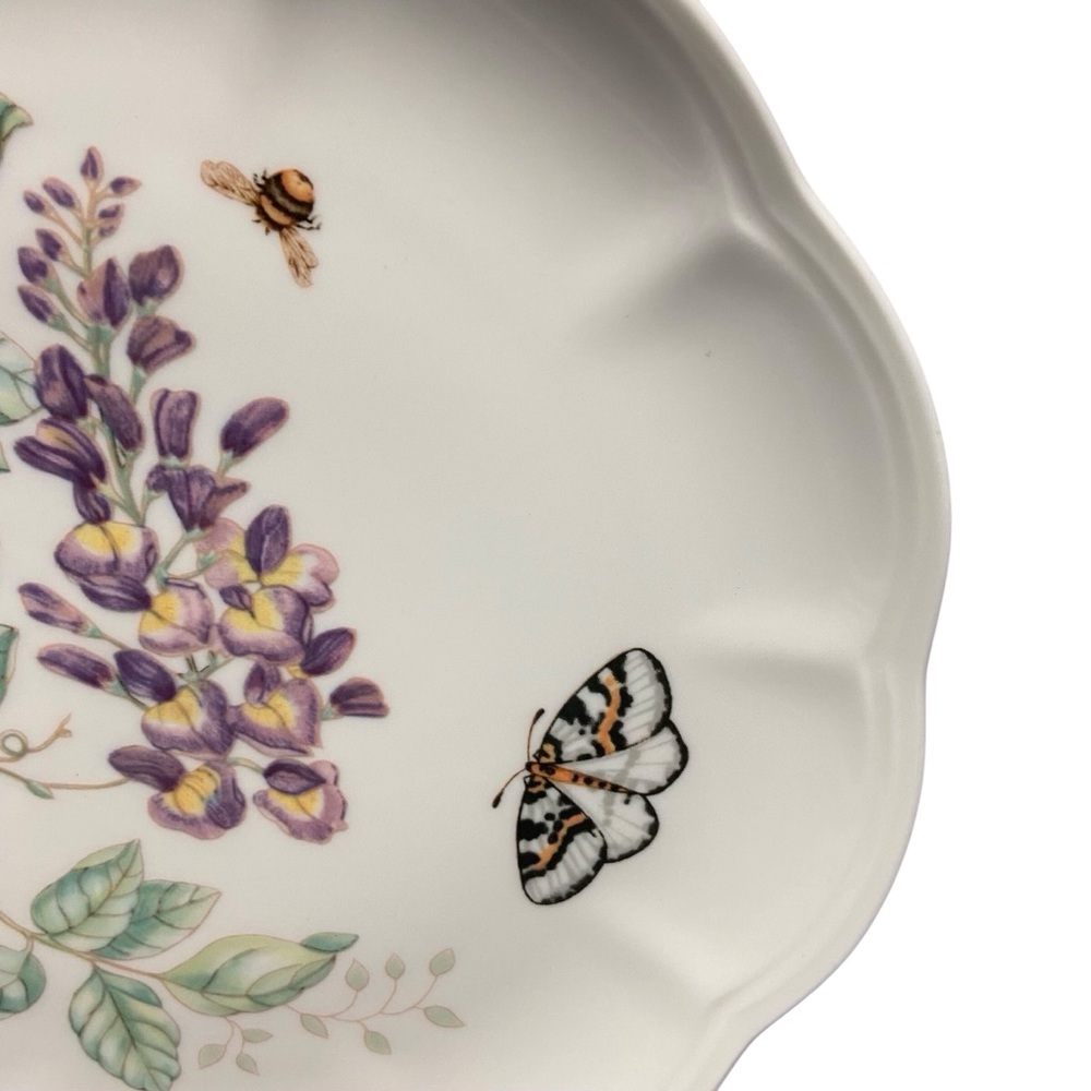 Butterfly Meadow Lenox Eastern Tailed Blue Butterfly Luncheon Plate Made In USA - Picture 3 of 7